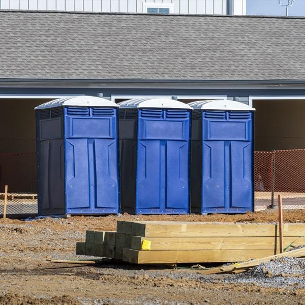 Heavy-duty construction site porta potty in Riverside, California