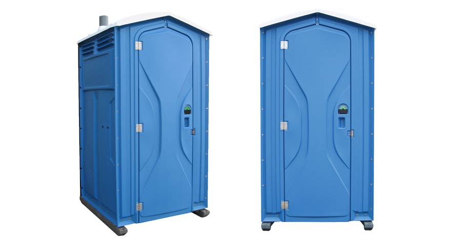 Long-term porta potty units on site in Riverside, California